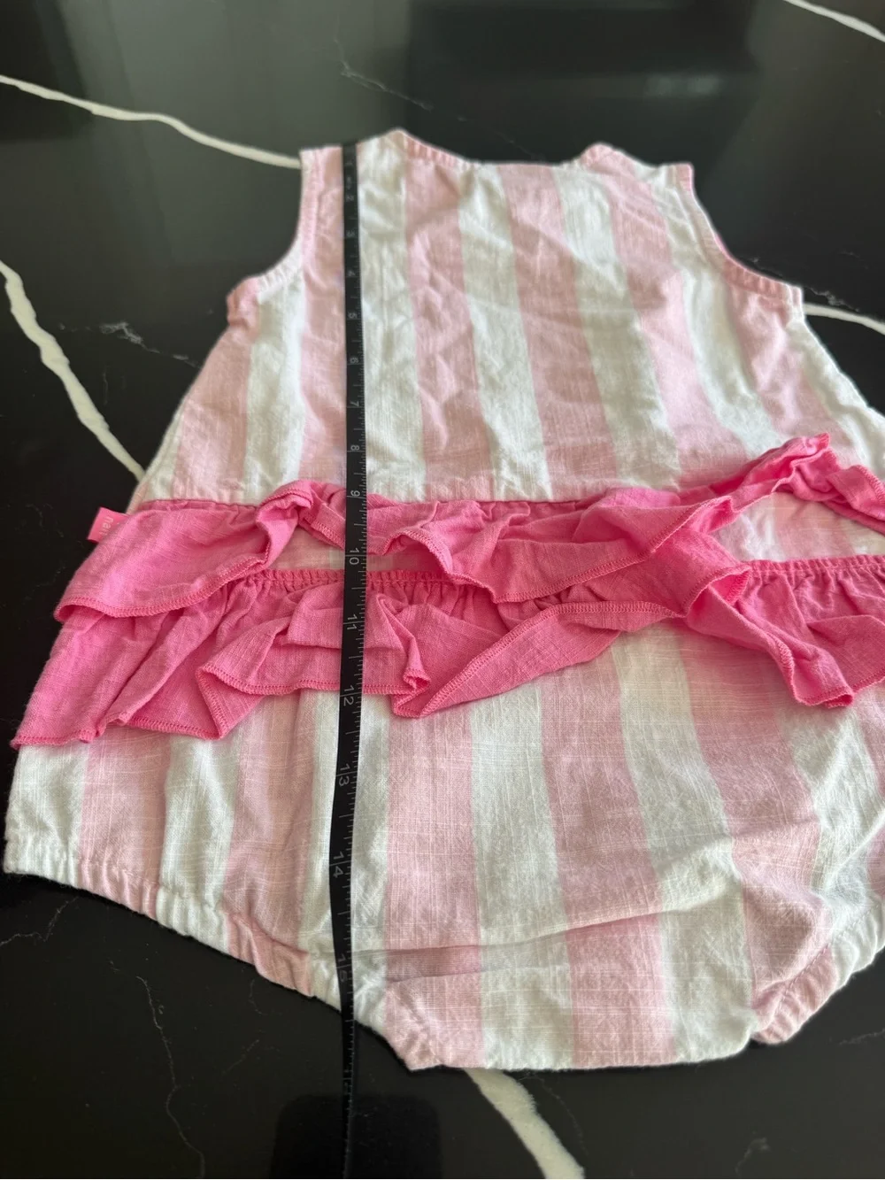Pink & White Striped Baby Romper with Bow